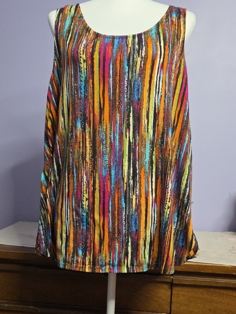 Vibrant Multi-Stripe A-Line Women's Skirt